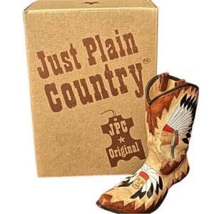 New Just Plain Country “Heritage” Western Cowboy Boot Figurine